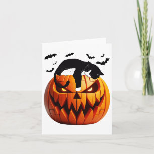 Carte Halloween Tuxedo citrouille Apportent L'Excitation