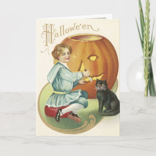 Carte Halloween vintage (Devant)
