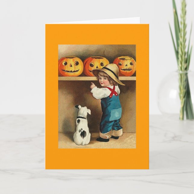 Carte Halloween vintage (Devant)