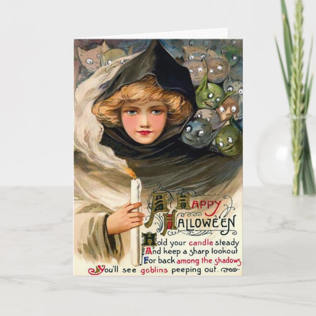 Carte Halloween vintage (Devant)