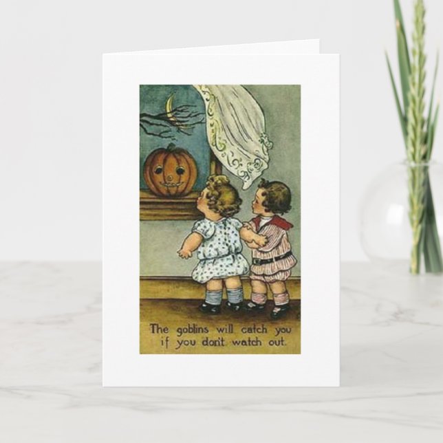 Carte Halloween vintage (Devant)