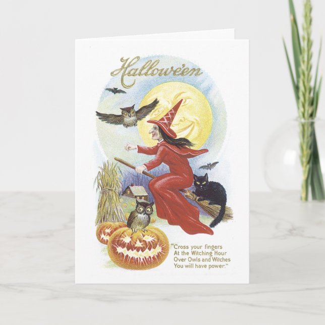 Carte Halloween vintage (Devant)