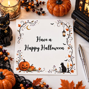 Carte Halloween Vintage Autumn Vine