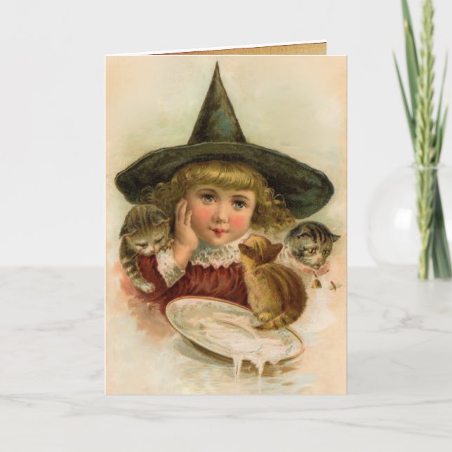 Carte Halloween vintage -citation amusante (Devant)