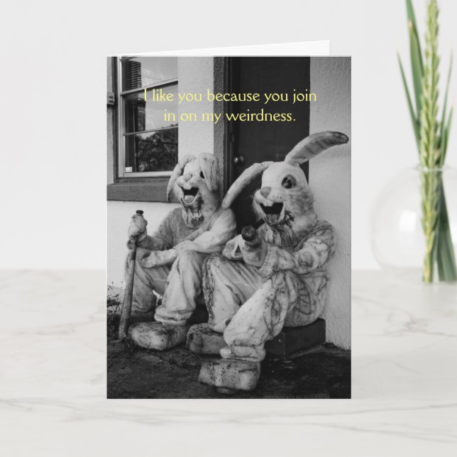 Carte Halloween vintage - Lapins Déplaisants, (Devant)