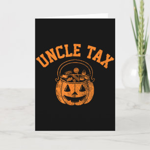 Carte Halloween Vintage Oncle Taxe Citrouille Soky Farce