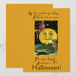 Carte Halloween Vintage quand les sorcières vont