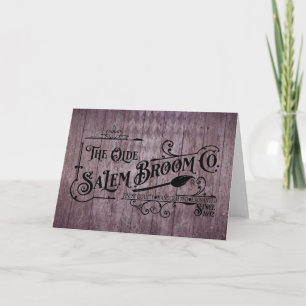 Carte Halloween Violet Grunge Gothique Broom Company de
