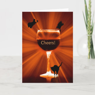 Carte Halloween Wine Happy