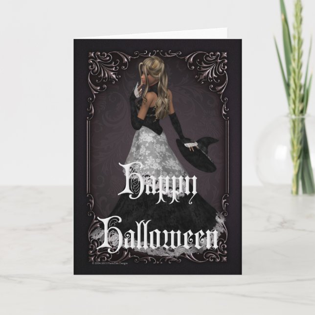 Carte Halloween Witch 4 Happy Halloween Card (Devant)