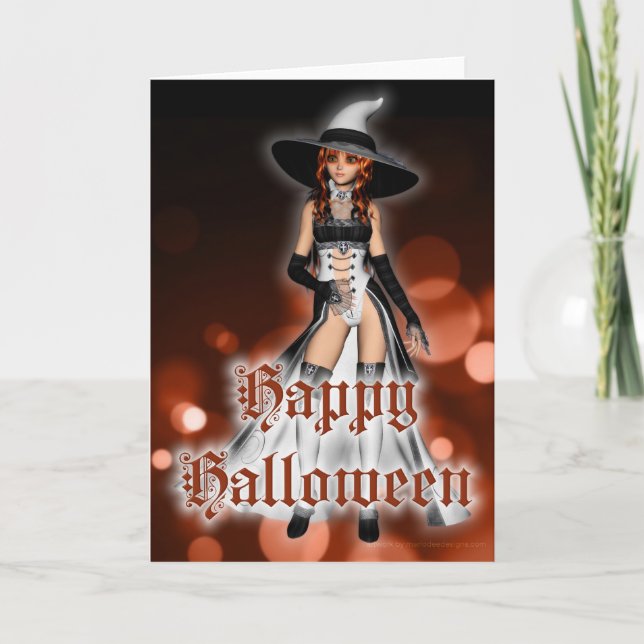 Carte Halloween Witch Happy Halloween Greeting Card 2 (Devant)