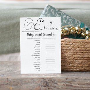 Carte HalloweenGhost Baby jeu de mots de Baby shower