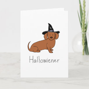 Carte Hallowiener - chien de saucisse de Halloween