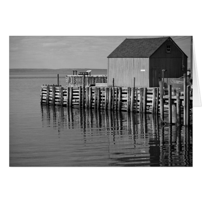 Carte Hall's Harbour Wharf (B&W) (Devant horizontal)