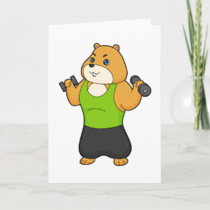 Carte Haltère de fitness pour hamster