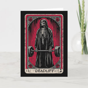 Carte Haltère squelette Halloween blagues gym Vintage De