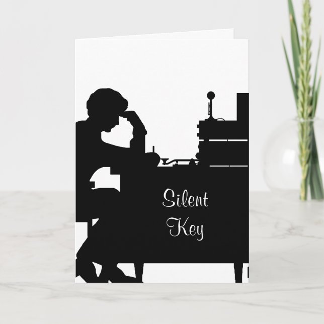 Carte Ham Radio Silent Key Sympathy Card Customisez-Le. (Devant)