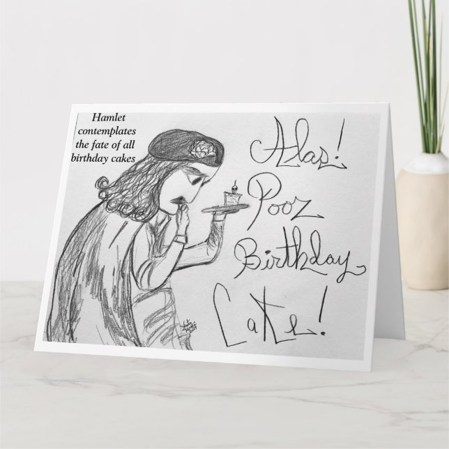 Carte Hamlet contemple le sort des gâteaux d'anniversair (Devant)