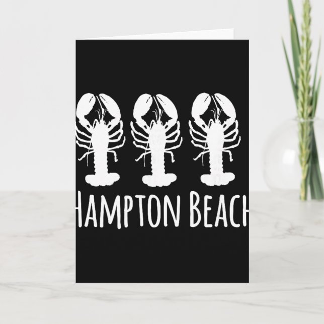 Carte Hampton Beach New Hampshire Lobster Nautical Coast (Devant)