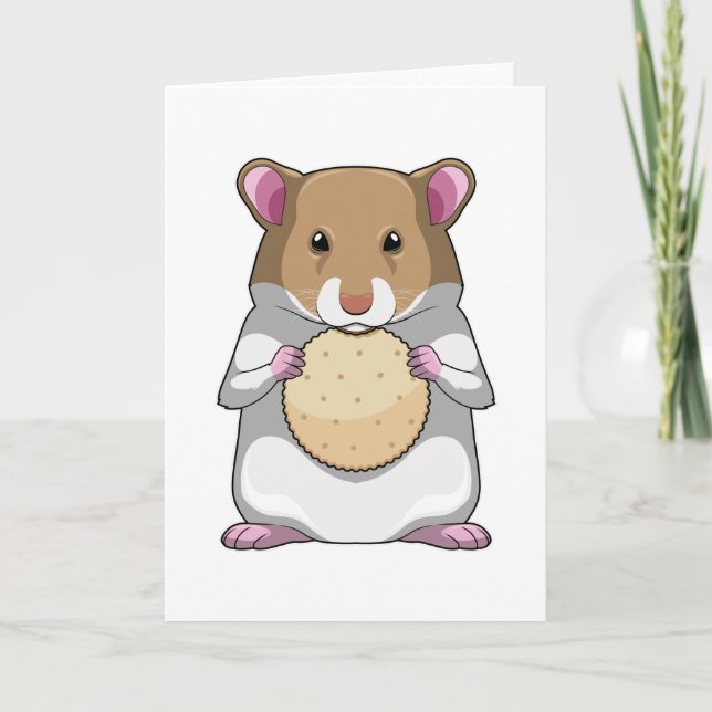 Carte Hamster avec biscuit (Devant)
