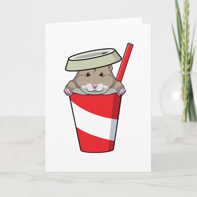 Carte Hamster avec boisson (Devant)