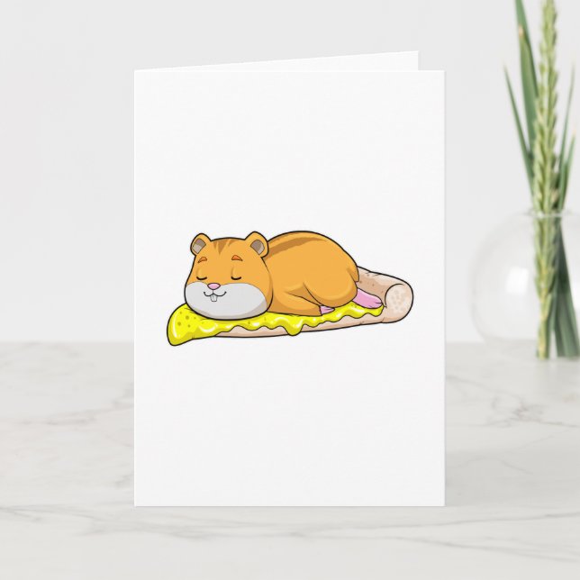 Carte Hamster et pizza au fromage (Devant)