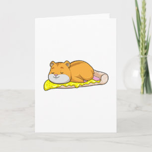 Carte Hamster et pizza au fromage