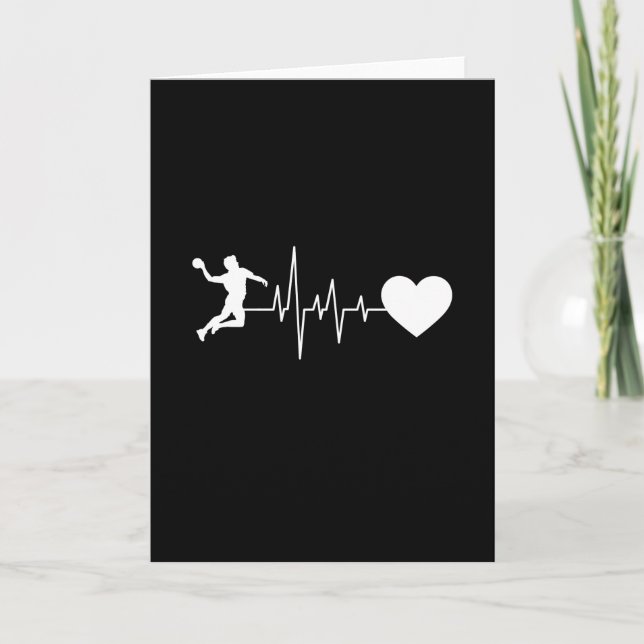 Carte Handball Handball Player Heartbeat (Devant)