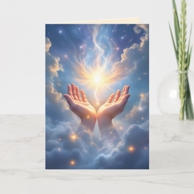 Carte Hands Set the Soul Free, Condolence Card (Devant)