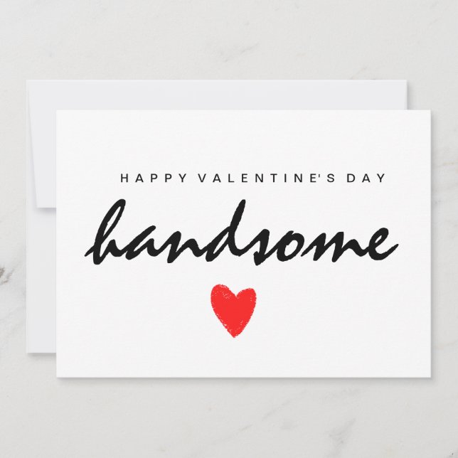 Carte Handsome Heureuse Sainte-Valentin (Devant)