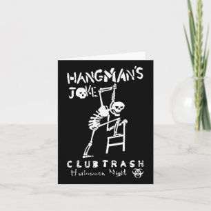 Carte Hangmans Joke Retro Halloween 1994 Club Trash Crow
