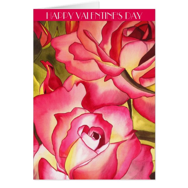 Carte Hannah Gordon Rose Rose Valentine (Devant)