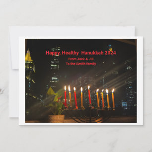 Carte Hanoukka 2024 heureuse et saine