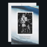 Carte Hanoukka aquarelle Happy<br><div class="desc">Une façon magnifique d'envoyer des voeux Hanoukka cette saison des Fêtes. Ce carte photo Hanoukka bleu et blanc charmera votre famille et vos amis. Recherchez les produits de coordination de Parcel Studios.</div>
