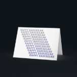 Carte Hanoukka Blue Silver Grey<br><div class="desc">Montrez à vos proches qui vous tiennent à coeur en leur envoyant cette Bonne Carte Hanoukka. Les mots Happy Hanoukka allant du bleu au gris rendent ce design unique !</div>