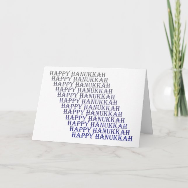 Carte Hanoukka Blue Silver Grey (Devant)
