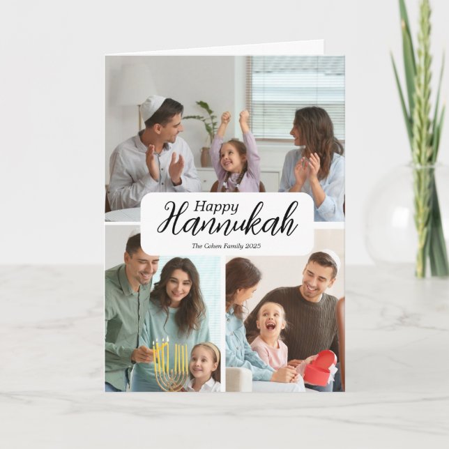 Carte Hanoukka Card 3 Photo Collage de vacances Bénédict (Devant)