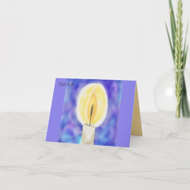 Carte Hanoukka de cinquième nuit (Devant)