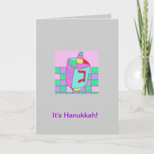 Carte Hanoukka : "Dreidel"