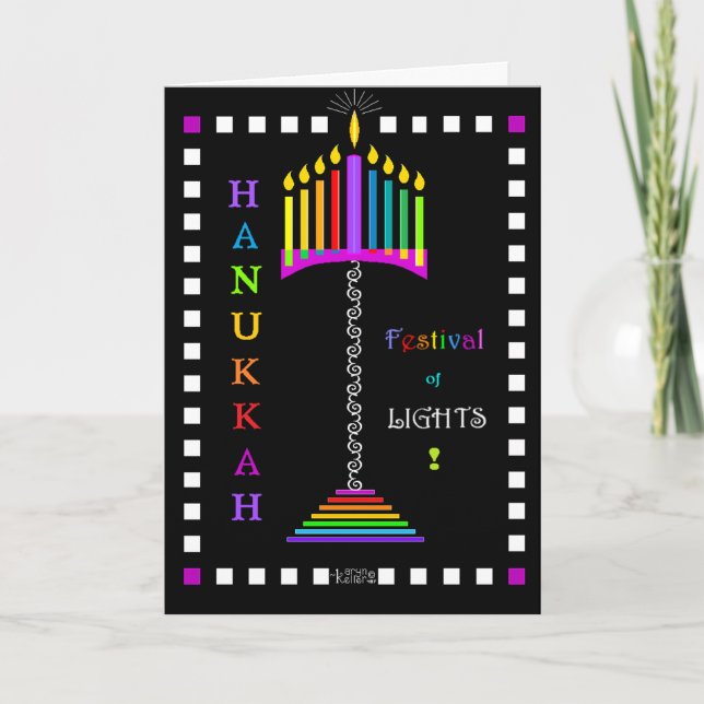 Carte Hanoukka, Festival of Lights Card (Devant)