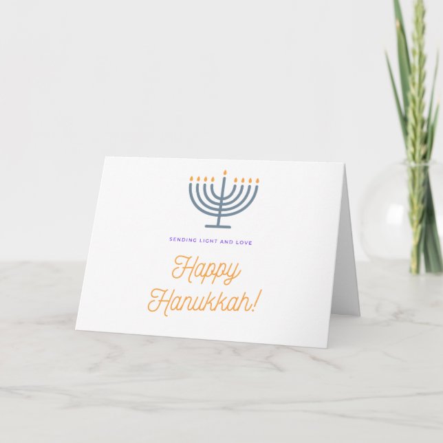 Carte Hanoukka Happy - personnalisable (Devant)
