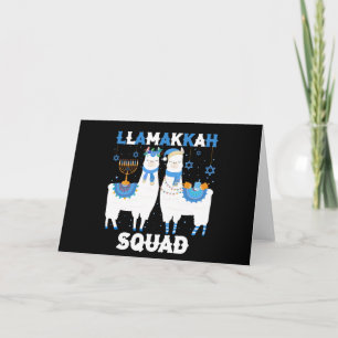 Carte Hanoukka Llama Christmas Joyeux Llamakah Squad mig