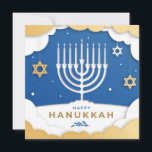 Carte Hanoukka Menorah<br><div class="desc">Conception de l'apparence découpée en papier.</div>