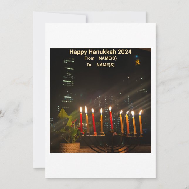 Carte Hanoukka Menorah (Devant)