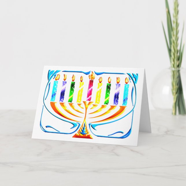 Carte : Hanoukka Menorah - Chanukah Menorah (Devant)