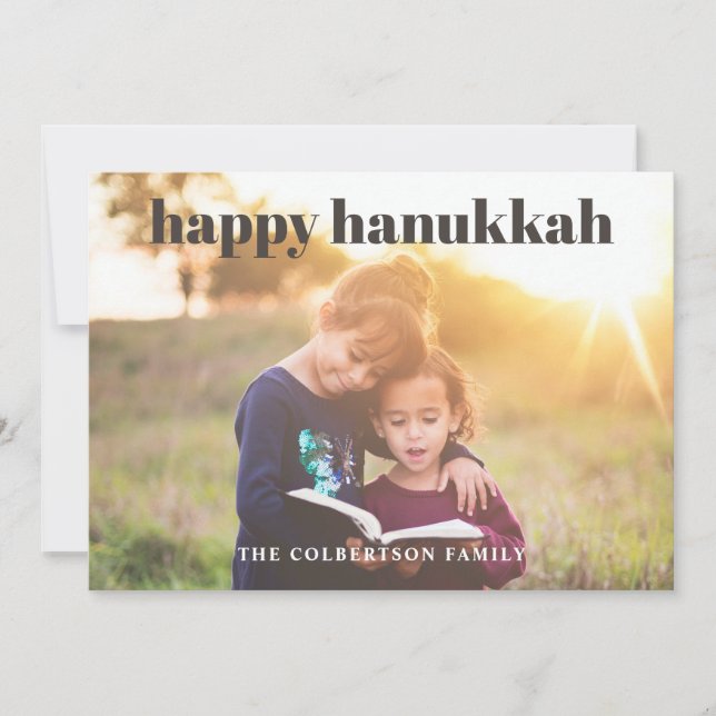Carte Hanoukka Photo Holiday (Devant)