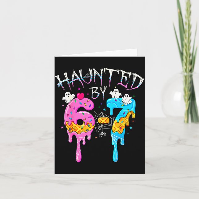 Carte Hanté par 67 Dégoulinade de Crème Glacée Drôle Six (Devant)