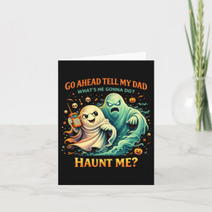 Carte Hantera drôle de fantôme papa Halloween disant