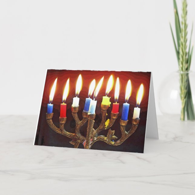 Carte Hanukah Menorah (Devant)