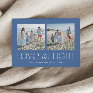 Carte Hanukkah Moderne Amour & Lumière 2-Photos